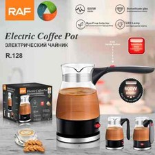 Electric Coffee Pot 0.5L Portable Glass Fast Heating For Turkish Coffee Maker