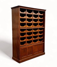 Edwardian Oak Haberdashery Cabinet With 32 Pull Out Drawers. Cupboards Below.