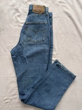 WOMEN'S 90s VINTAGE LEVI'S 901 W32 L30 BLUE TAPERED HIGH RISE MOM JEANS