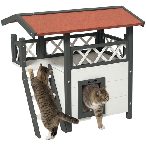 Pawhut outdoor cat - outdoor, house