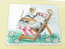 CAT & MOUSE RELAXING. MARGARET