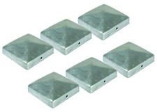 6x post Cap Pyramid 71x71 MM Fence Caps Decorative Cap Post Cap Hot-Dipped