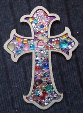 GEMMED WOODEN CRUCIFIX CROSS