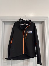 NOS Energy Drink Racing Promotional Black Full Zip Soft Shell Jacket Mens Large