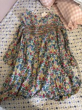 Boden Liberty Pattern Smocked Traditional Dress Age 8-9