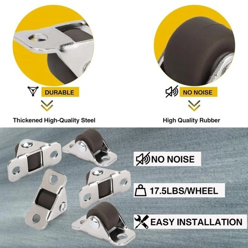 Fixed caster wheels - 8x,