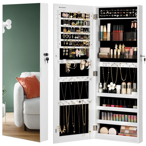 Mirrored jewellery cabinet - mirrored,
