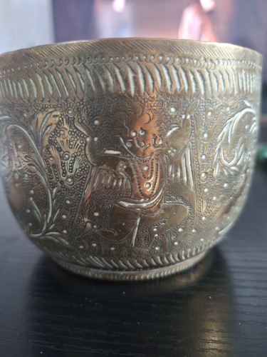 Vintage hand chased engraved - hand-chased, &