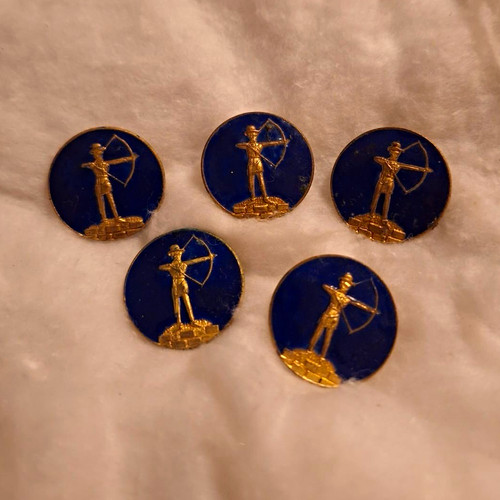 Set vintage blue enamel - of,