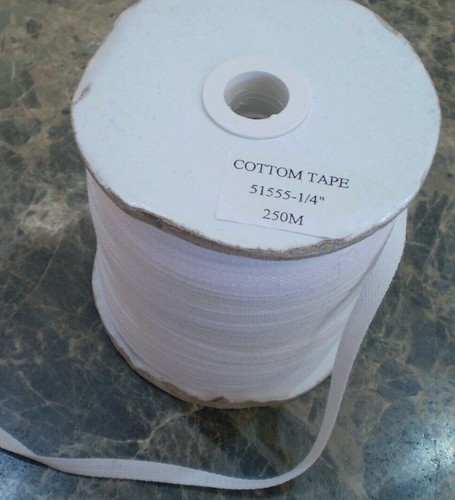 Cotton tape white - ,
