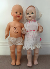 2 1950s HARD PLASTIC WALKING