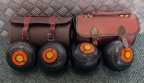 Vintage lawn bowls set - lawn, with