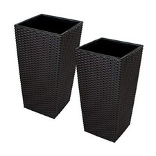 Tall Square Plastic Rattan