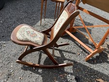 Antique Vintage Foldable Wood Rocking Chair