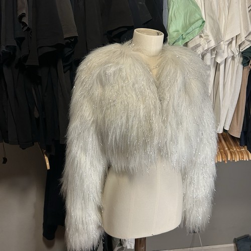Vintage 90s shiny white - white, faux