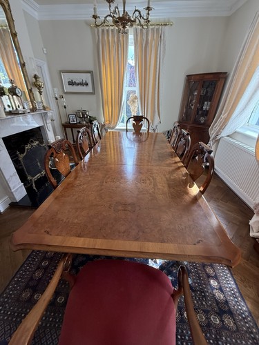 Burr walnut dining - burr, with
