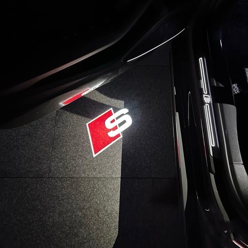 Audi line logo door - audi, puddle