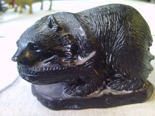 Grizzly bear with salmon fish - grizzly,