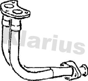 Exhaust pipe front - exhaust, fits
