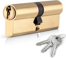 Euro Cylinder Barrel Lock Door Anti Bump 3 Keys Brass 35/35 Security 70mm Home