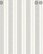 Laura Ashley Heacham Stripe Silver  Superior Quality Wallpaper Same Batch