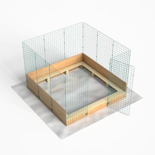 Whelping box pen - whelping, very