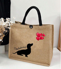 Dachshund & Heart Tote Bag -