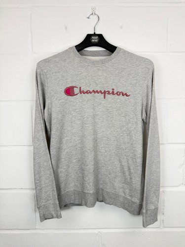Champion grey long sleeve crew - grey,