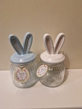 Glass Jar With Bunny Ears-