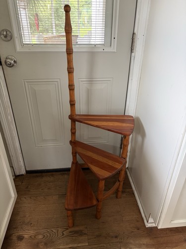 Wooden antique spiral bookcase - wooden,