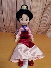 Disney Store Mulan Princess  Pink Kimono Dress 20" Plush Soft Toy Doll