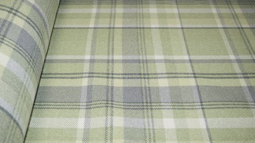 Sage green balmoral wool - green,