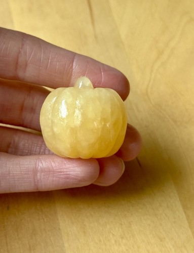 Orange calcite crystal pumpkin - crystal,