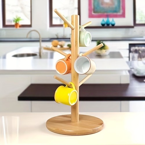 Mug holder tree wooden cup - holder,