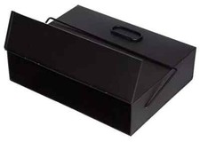 Fireplace Ash Carrier Box Steel Metal Black Hot Fireside Tidy Bucket Container