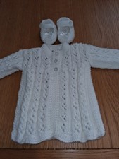 Hand-knitted Matinee Coat And