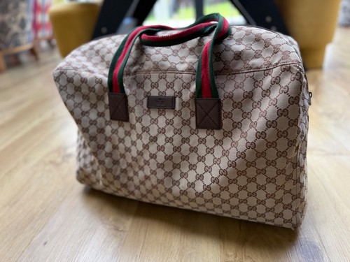 Gucci canvas holdall 48hr bag - holdall,