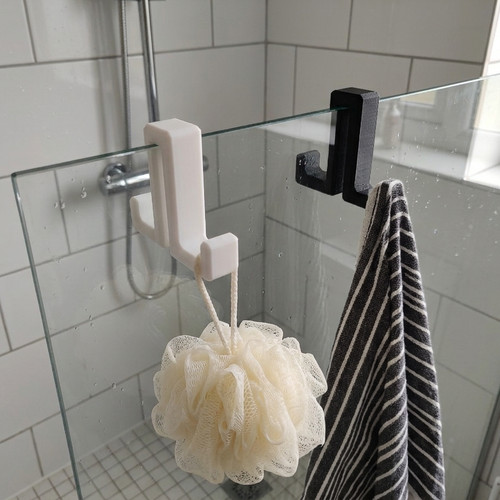 Dual shower hooks for - dual, glass