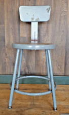 Vintage Industrial Factory Stools adjustable Seat & Back(removable)