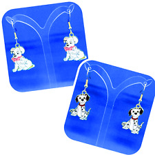 Cute Disney Inspired 101 Dalmations - Pongo & Perdita Drop Style Earrings