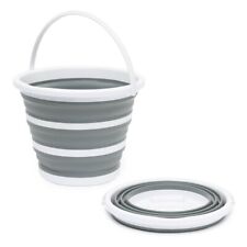 COLLAPSIBLE FOLDING SILICON PLASTIC BUCKET KITCHEN CAMPING GARDEN WATER CARRIER