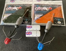 SEARIGS™Sea Fishing Saltwater Feeders x2  Black Lugworm &  Peeler Crab Paste x2