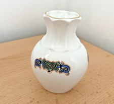 Vintage Royal Tara Fine Bone China Small Vase Book of Kells Pattern Irish Galway