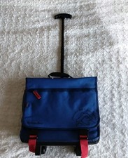 Paddington Bear Kids School Bag Travel Laptop Wheeled Trolley Bag Backpack Blue