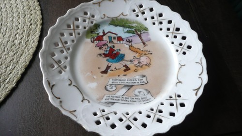 Vintage nursery rhyme plate - rhyme,