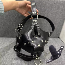 Bondage PVC Leather Head Hood