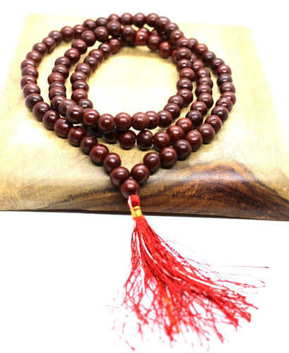 Rosewood mala 108 unknotted - rosewood,