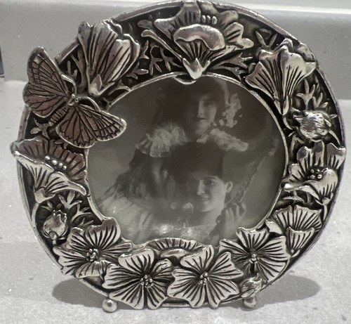 Silver scenes floral butterfly - scenes,