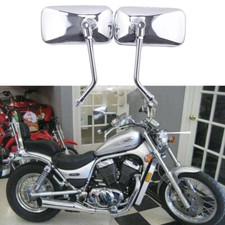 For Suzuki Intruder 800 1400 1800 Chrome Rectangle Motorcycle Rearview Mirrors