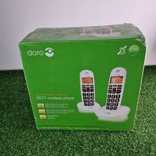 Doro PhoneEasy 100W DECT Cordless Phones Amplified Sound Big Buttons White UK